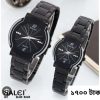 HALEI Fashion OMens Watch Luxury Top Business Stainless Steel Waterproof Wristwatches female Sport Luminous Date OMan Clock- Black