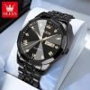 OLEVS 9931 Stainless Steel Mens Luxury Watch – Black