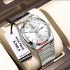 POEDAGAR Luxury Watch Sport Luminous Date Man Clock- Silver